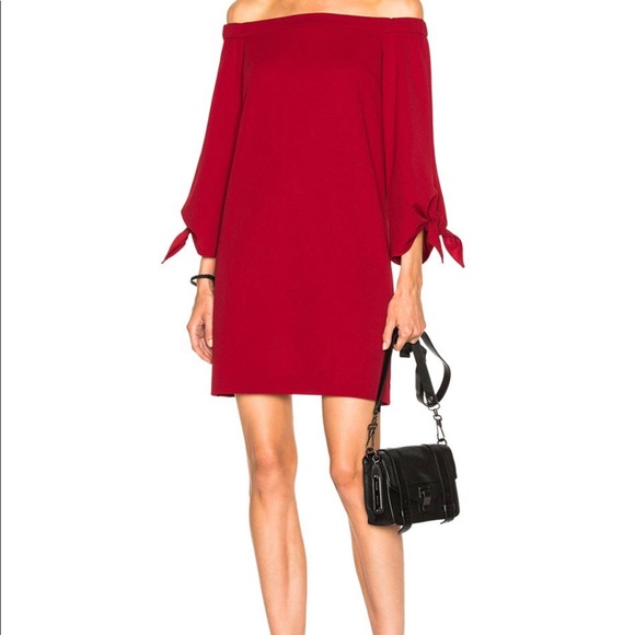Tibi Dresses & Skirts - Tibi off shoulder dress red size 0